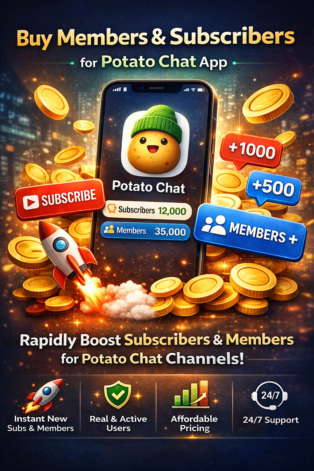 Buy Potato Chat Subsribers